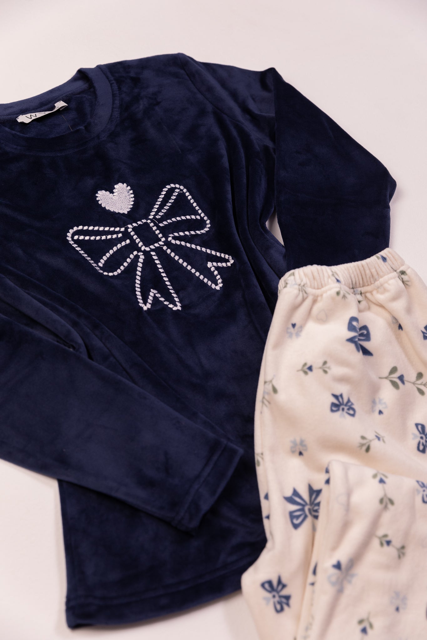 Bow Tie Velvet Pajama 102