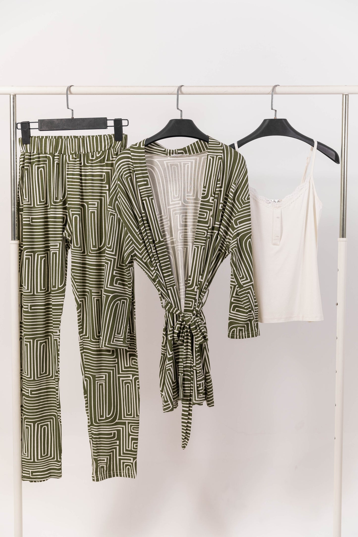 PAJAMA 3 PEICES TANK-TOP & ROBE 8164