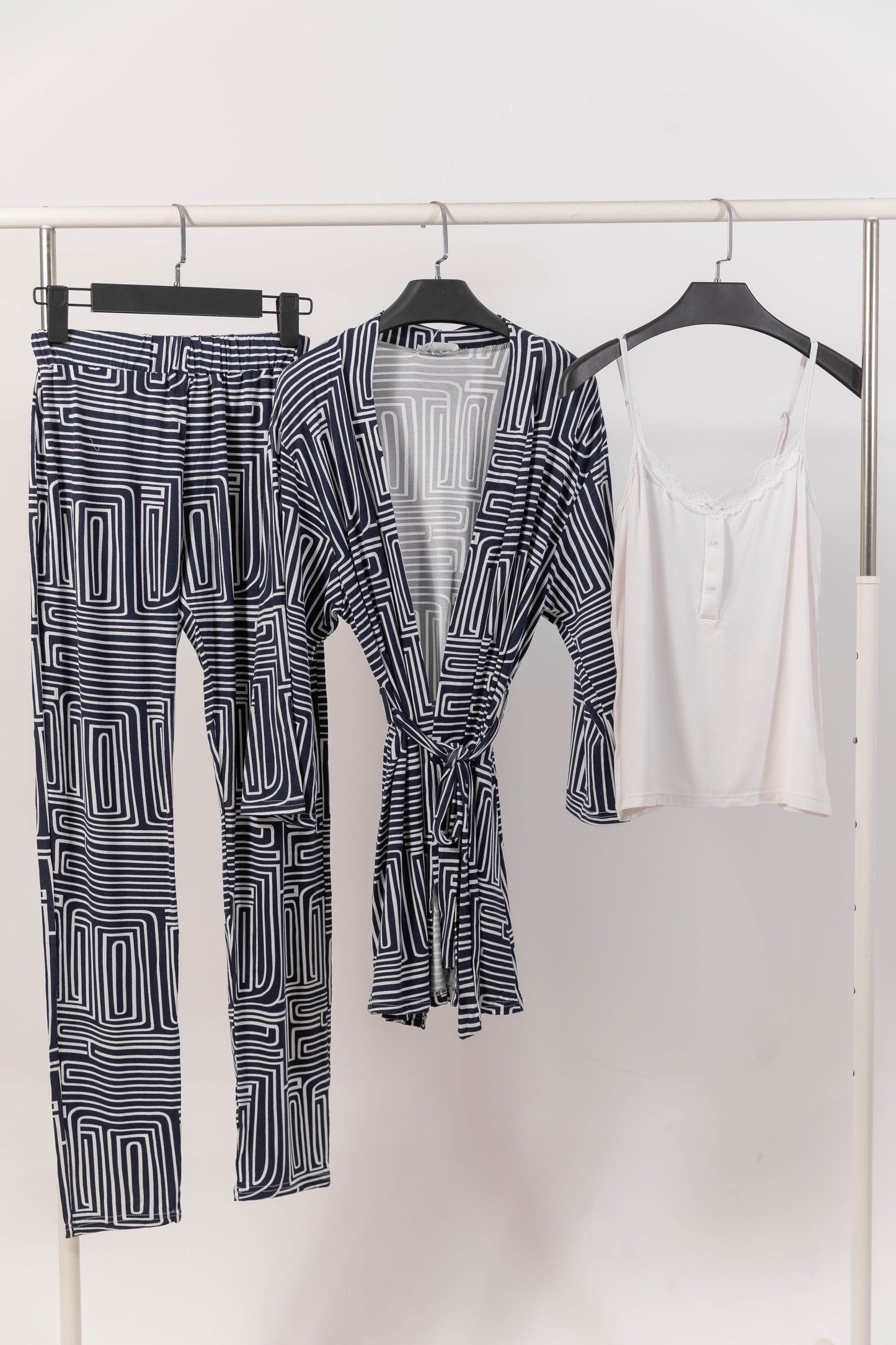 PAJAMA 3 PEICES TANK-TOP & ROBE 8164