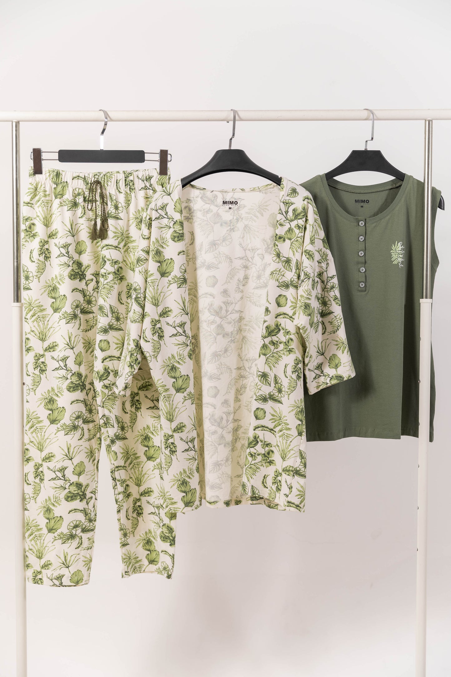 PAJAMA SHIRT & ROBE 3PC 6910