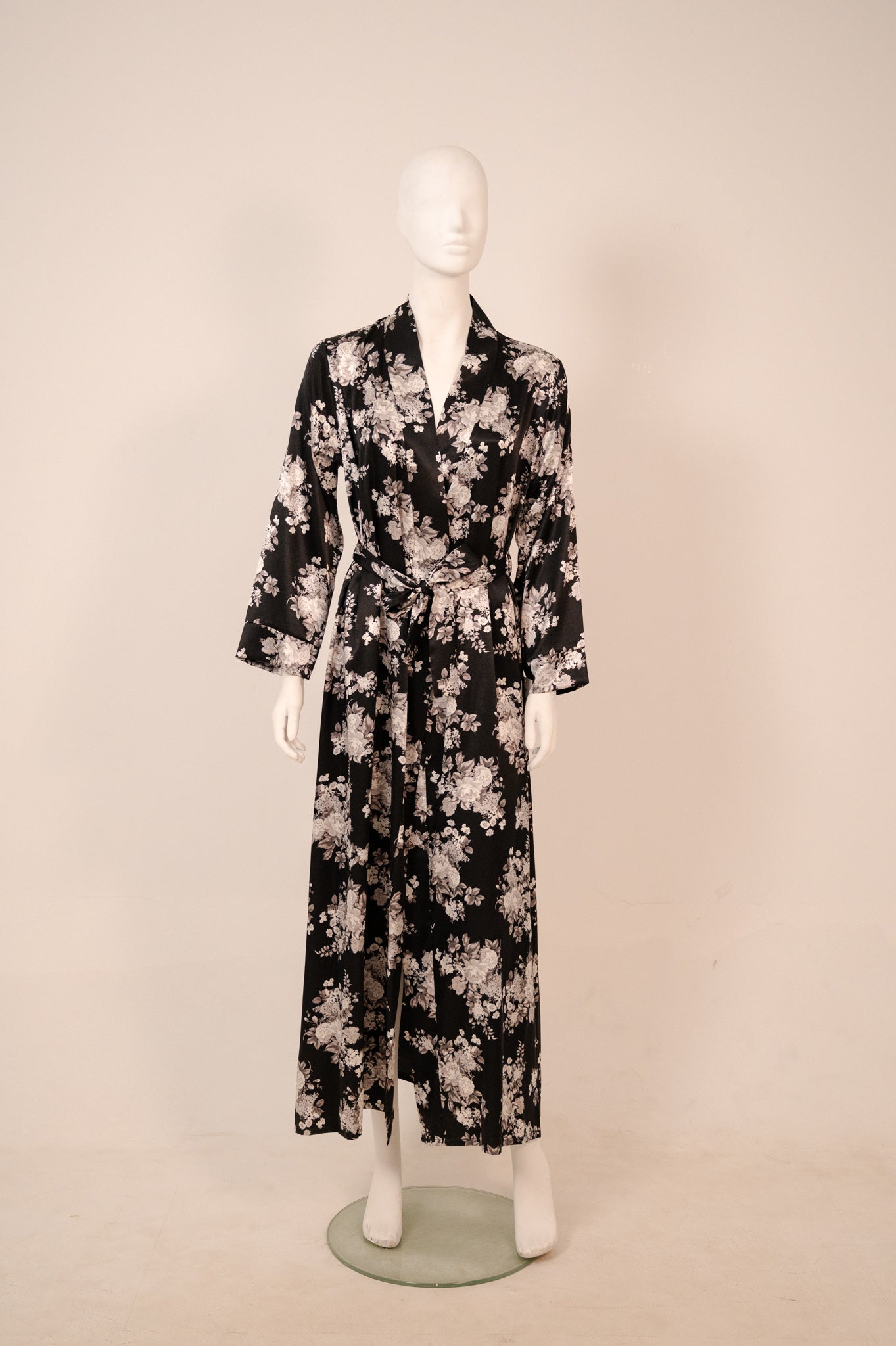 Long Satin Robe 7030