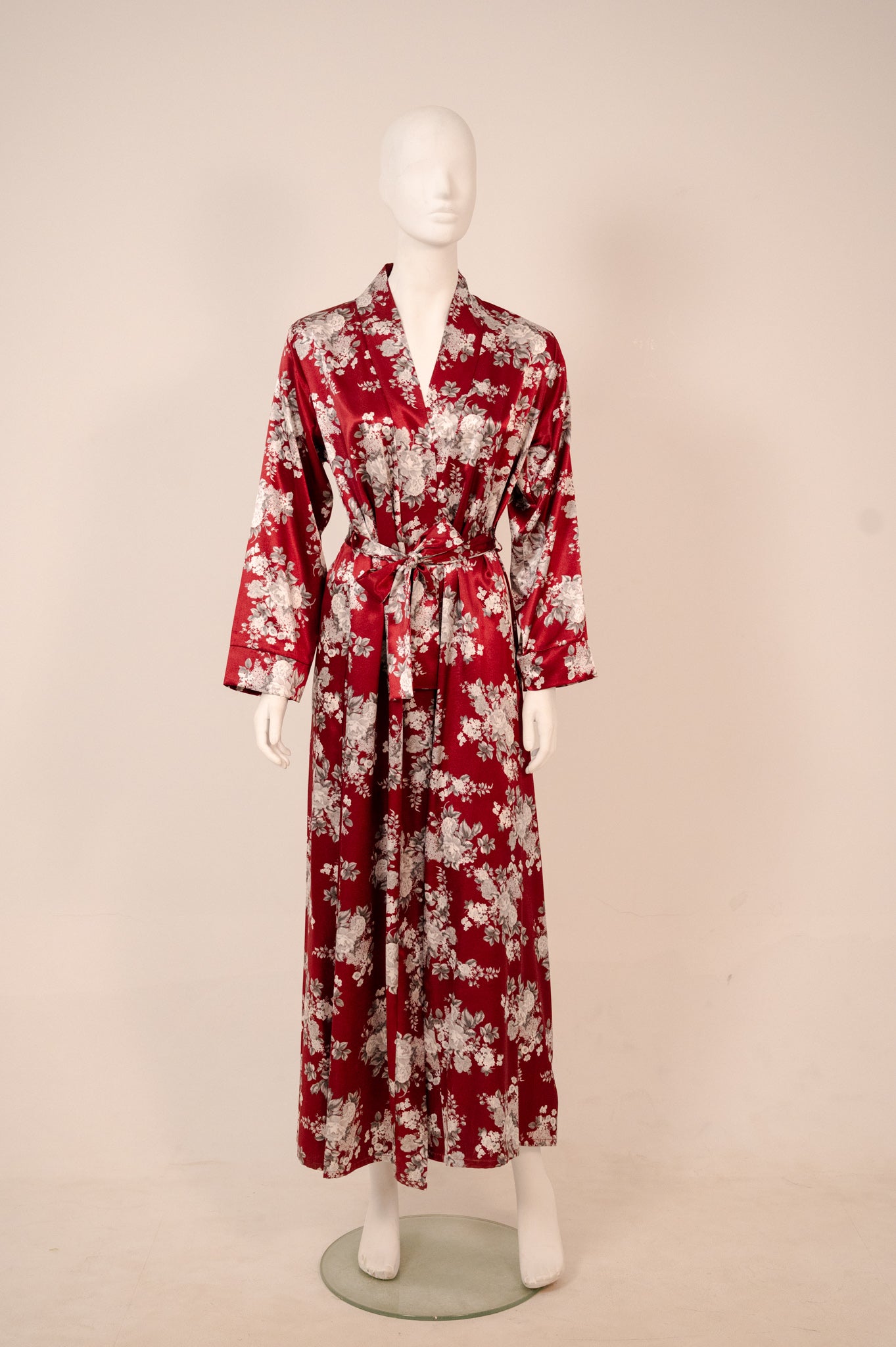 Long Satin Robe 7030