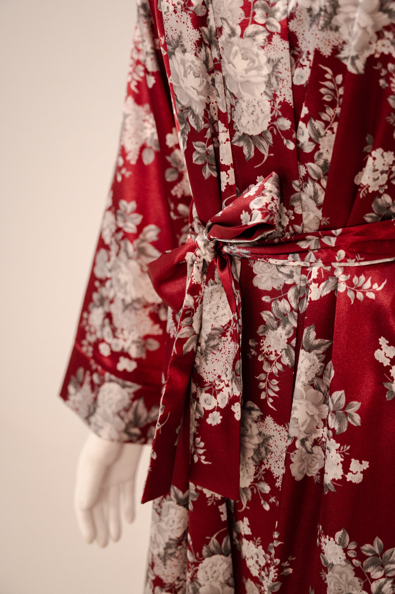 Long Satin Robe 7030