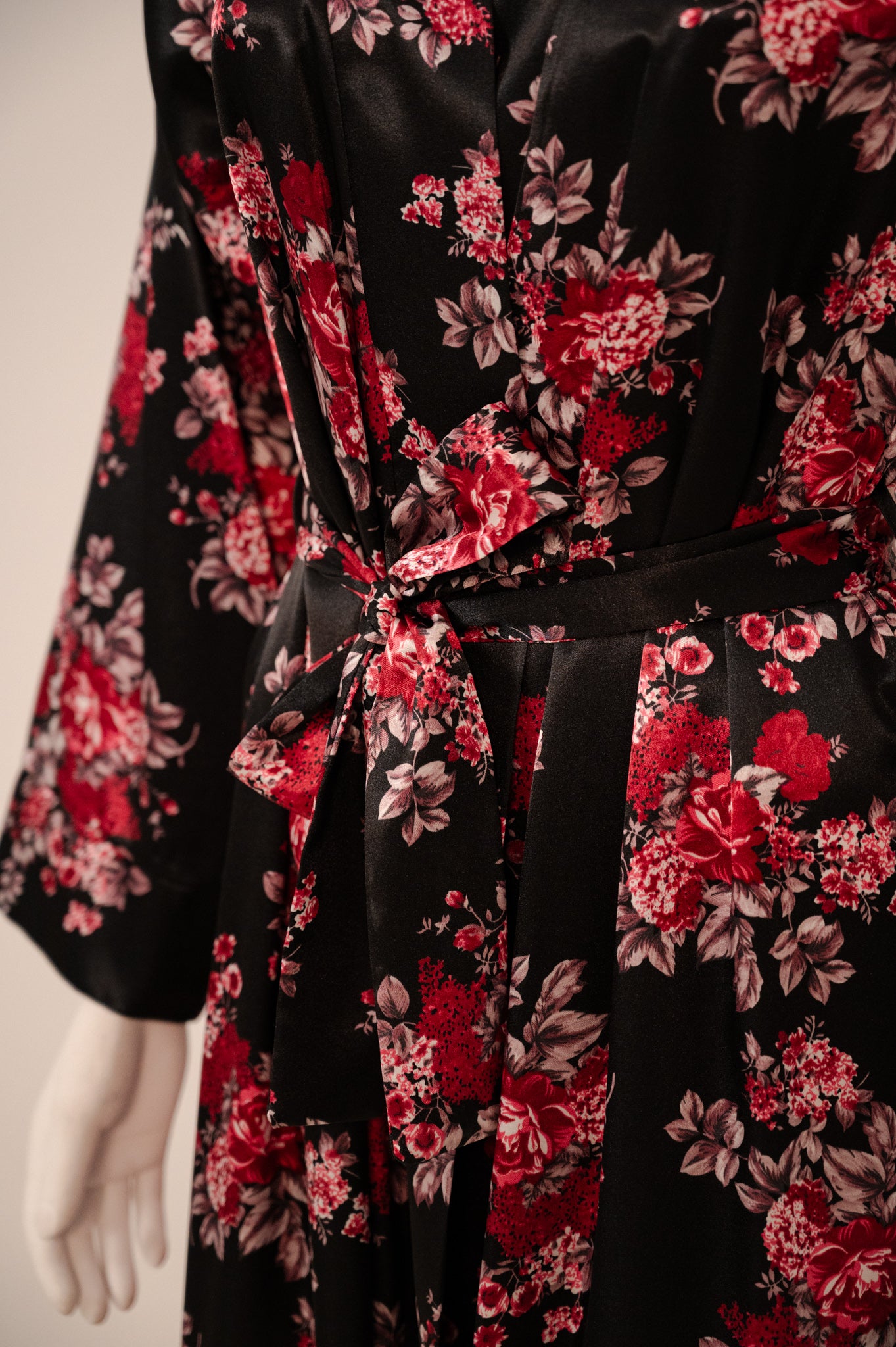 Long Satin Robe 7030