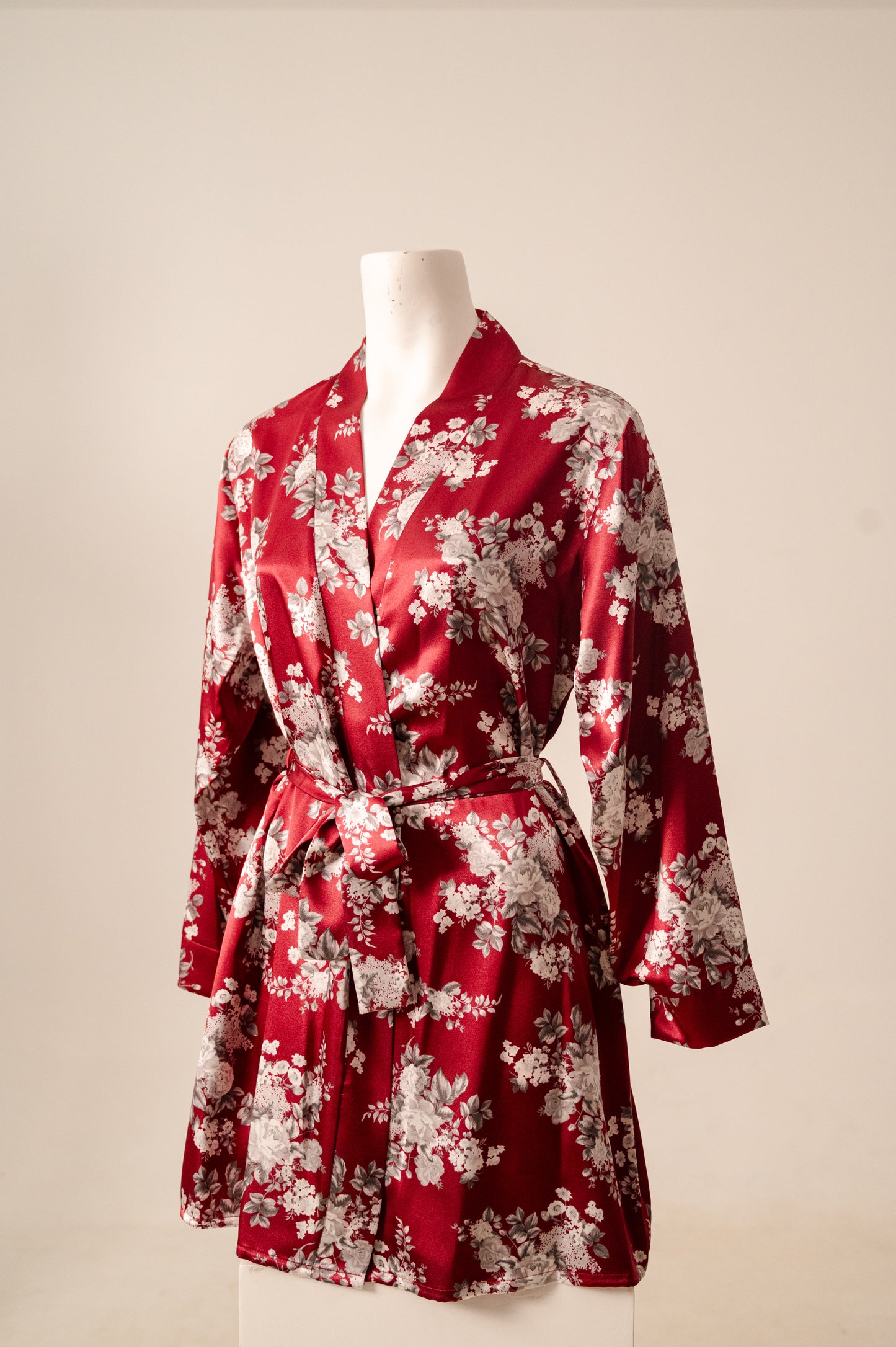Short Satin Robe 7031