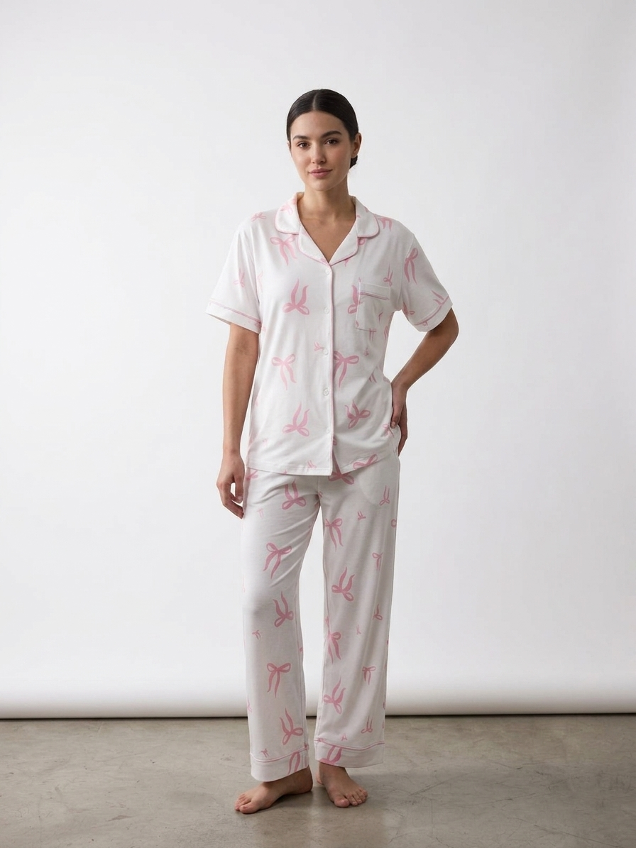 Basic Ribbons Buttons pajama 1001
