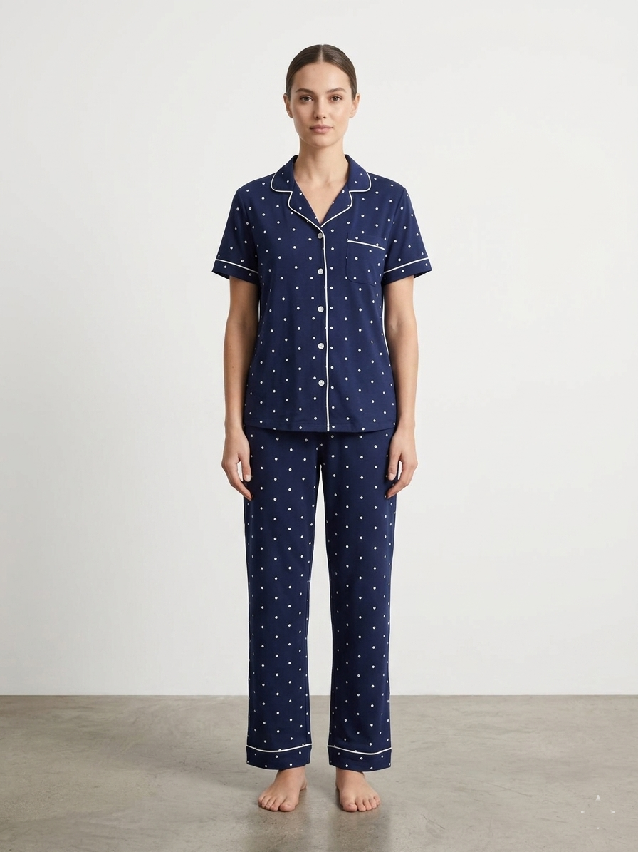 Basic Dots Buttons Pajama 1002