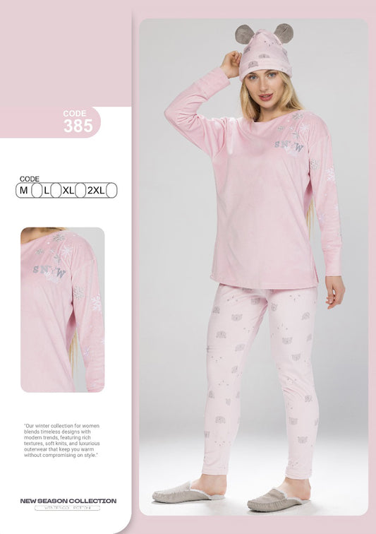 Velvet Pajama 3 pc 385