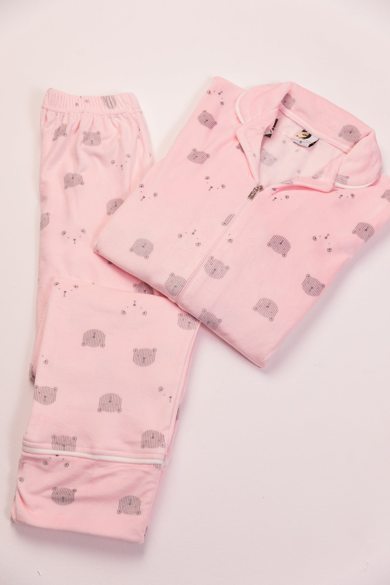 Full Zipper velvet pajama 387