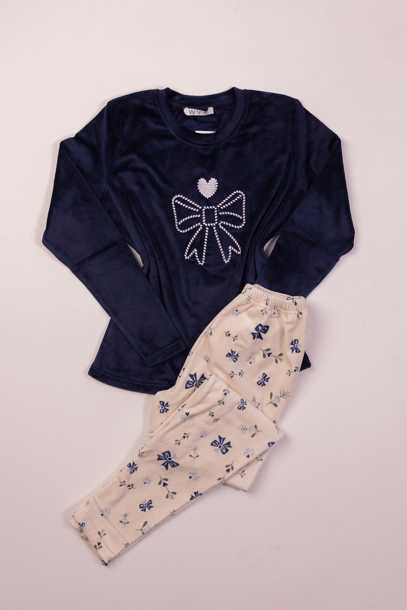 Bow Tie Velvet Pajama 102
