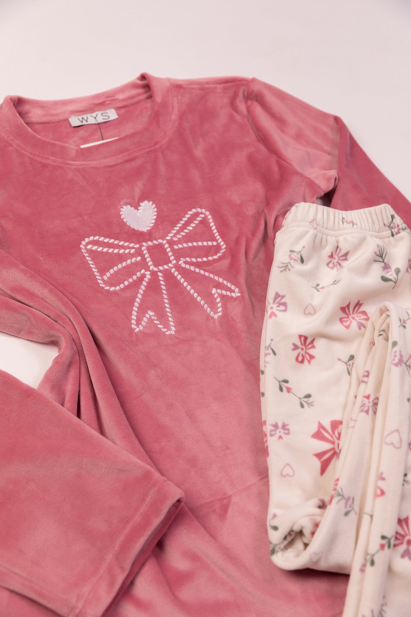 Bow Tie Velvet Pajama 102