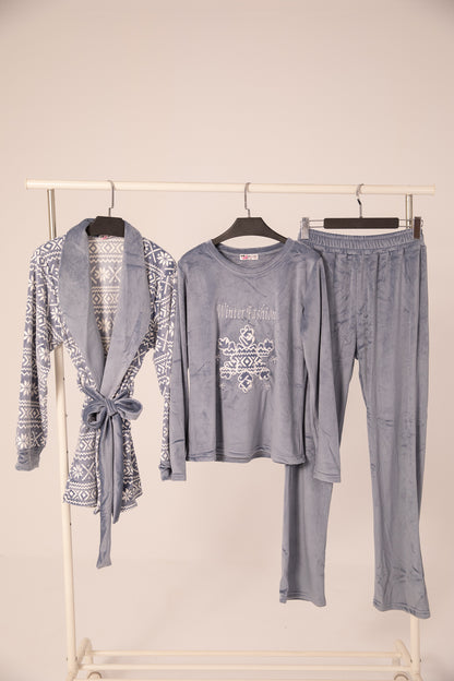 Velvet Pajama 3 pcs 9105