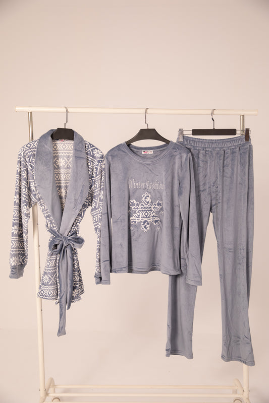 Velvet Pajama 3 pcs 9105