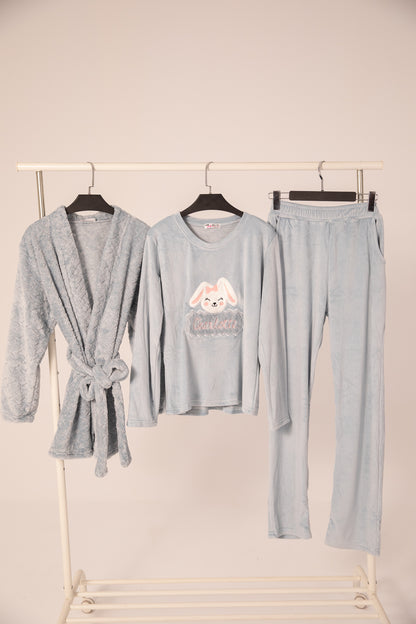 Velvet Pajama 3 pc 9048