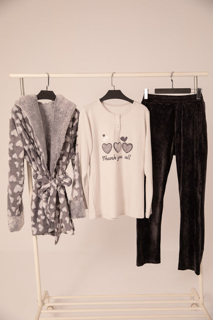 Pajama velvet 3 pc 16747