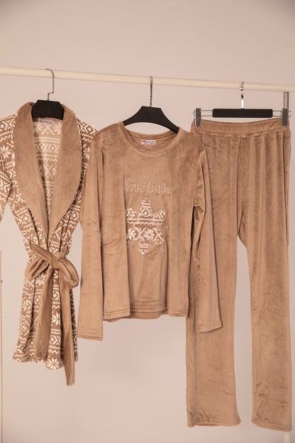 Velvet Pajama 3 pcs 9105
