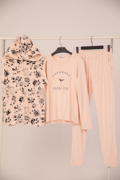 Pajama Velvet 3 pc 9022