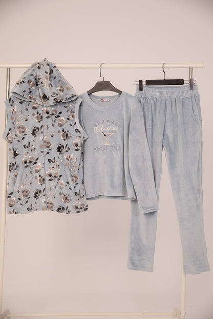 Pajama Velvet 3 pc 9022