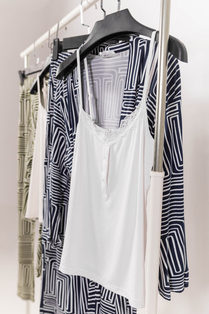 PAJAMA 3 PEICES TANK-TOP & ROBE 8164