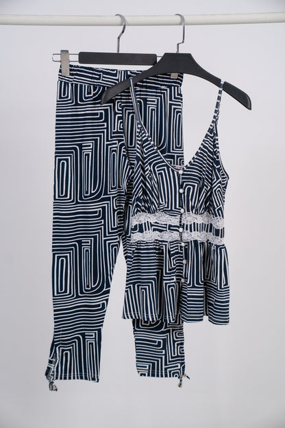 Pajama Stripped Cut 8108