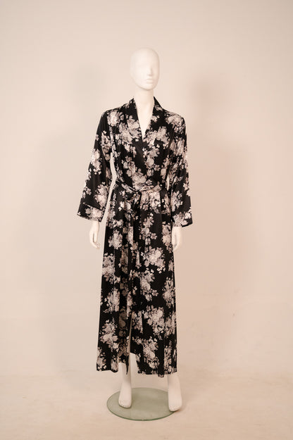 Long Satin Robe 7030