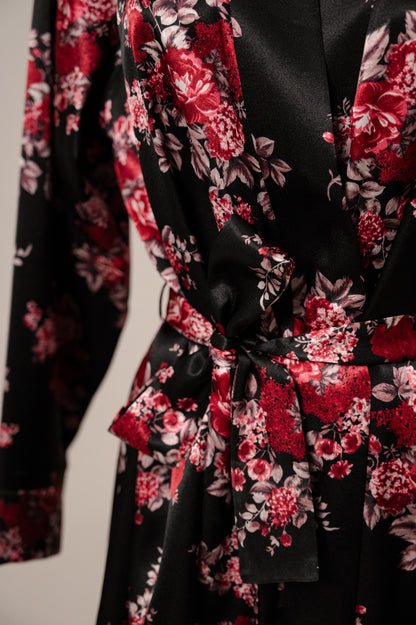 Short Satin Robe 7031
