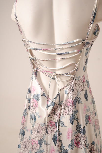 Long Satin Dress 7201