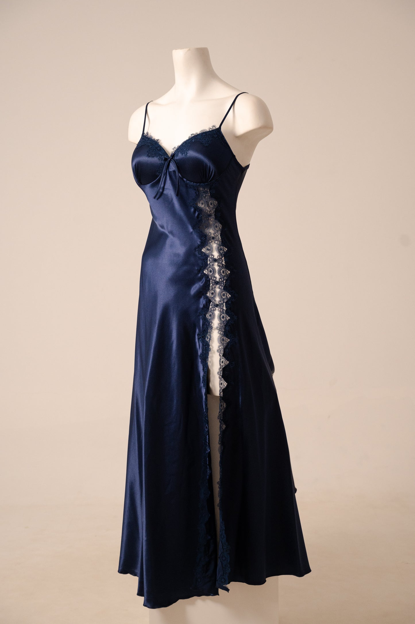 Long Satin Dress 3058