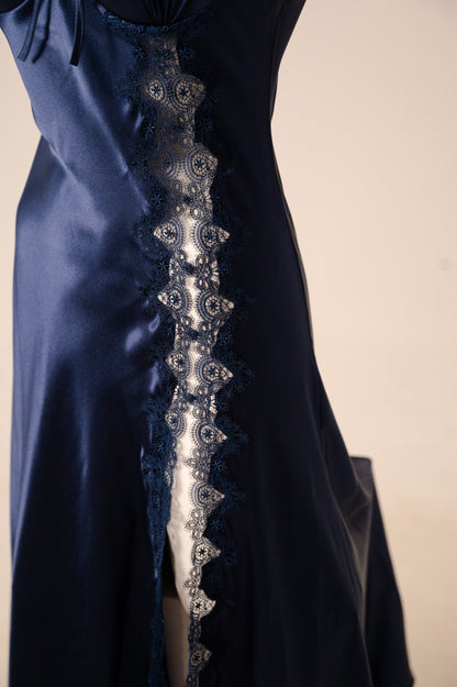 Long Satin Dress 3058
