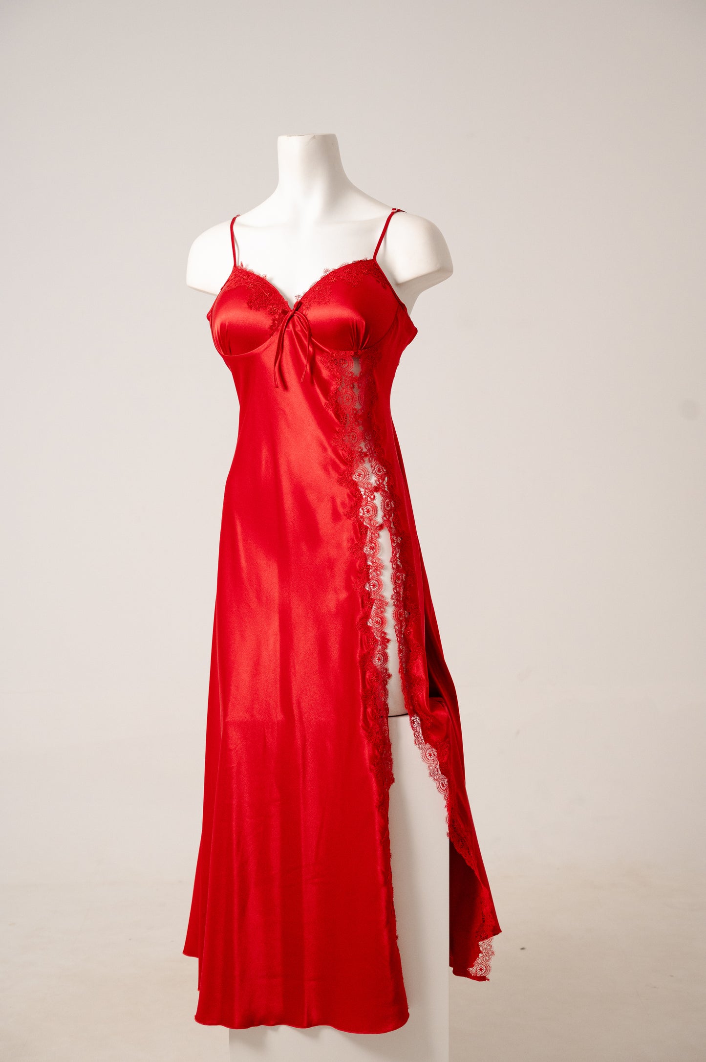 Long Satin Dress 3058