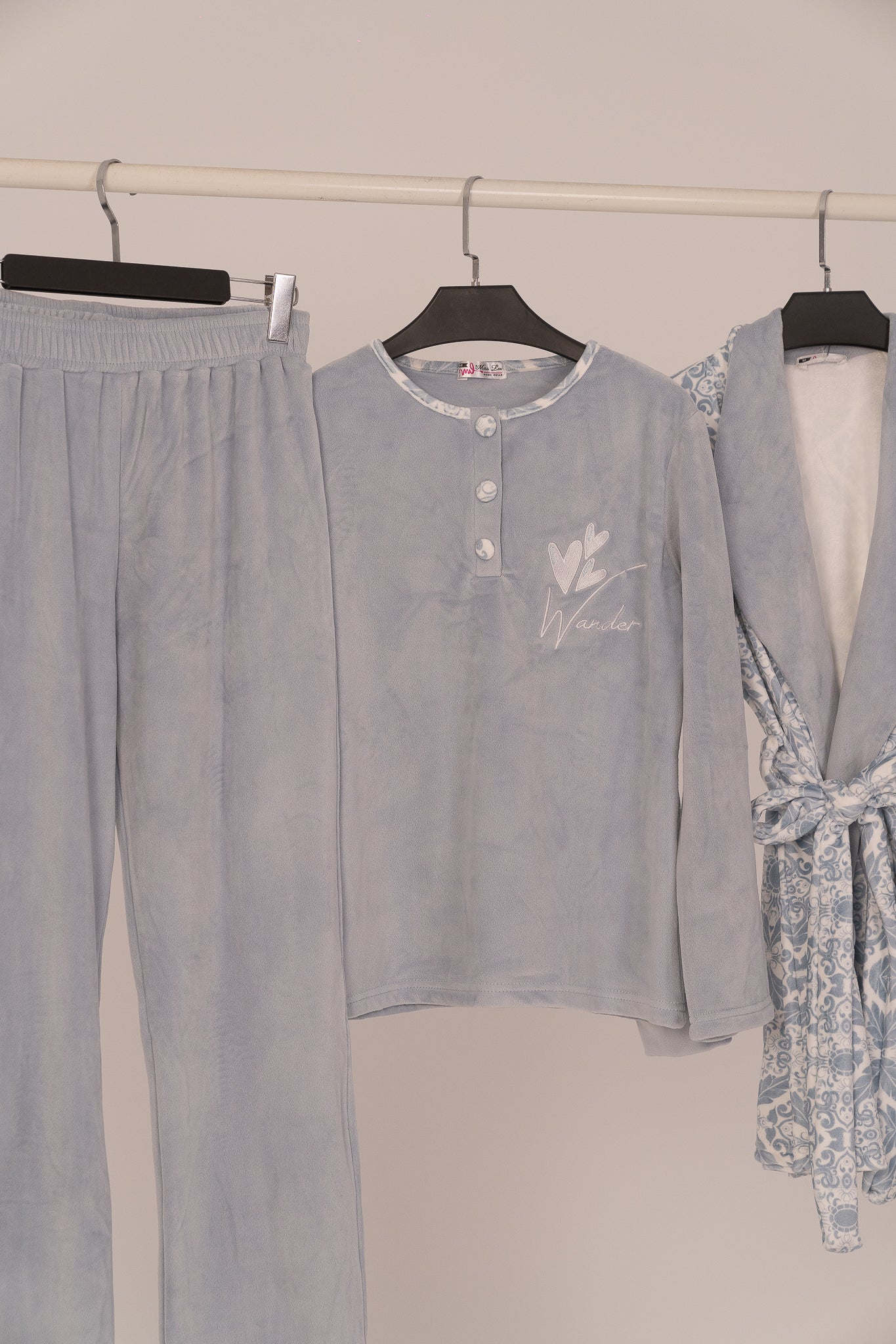 Pajama Velvet 3 Pc 9176