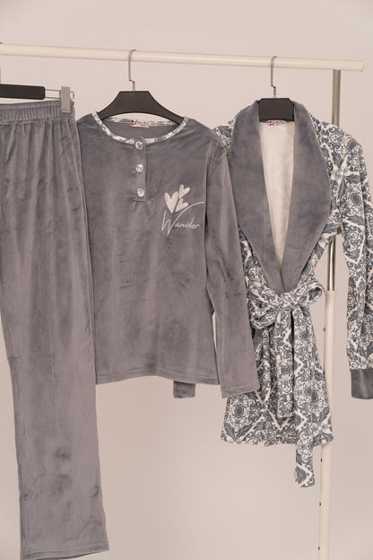 Pajama Velvet 3 Pc 9176