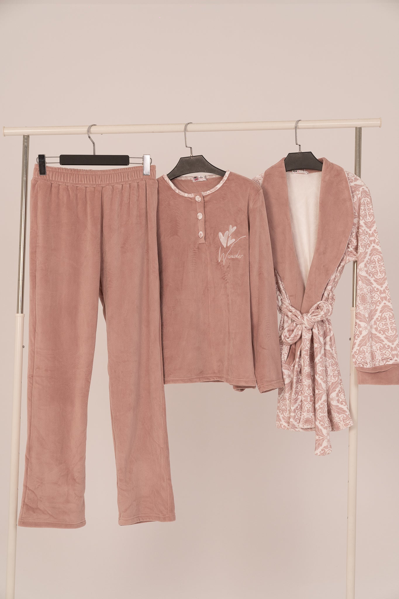 Pajama Velvet 3 Pc 9176