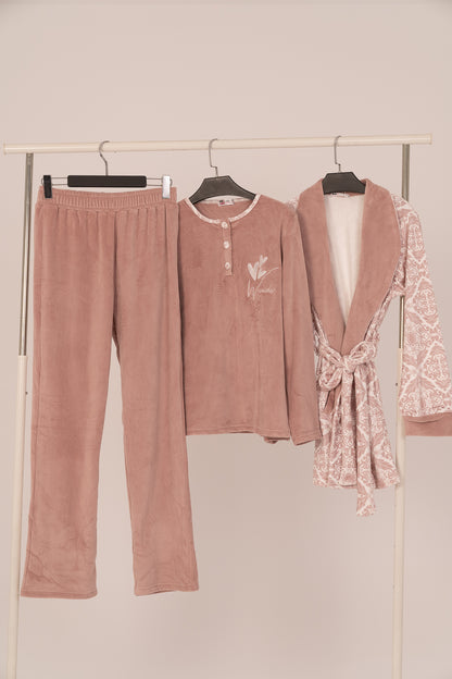 Pajama Velvet 3 Pc 9176