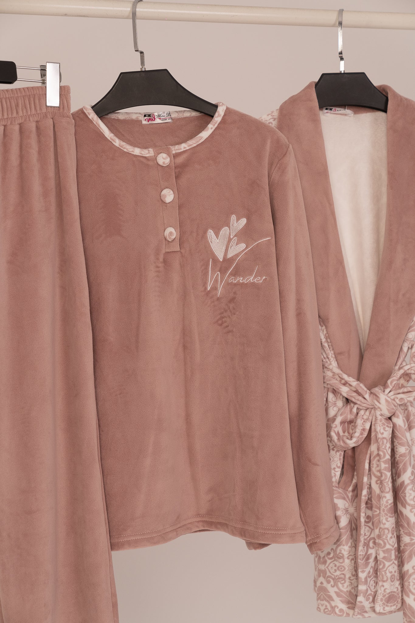 Pajama Velvet 3 Pc 9176