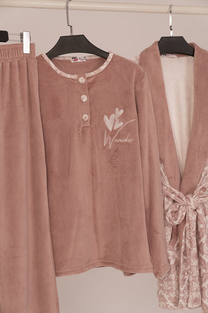 Pajama Velvet 3 Pc 9176