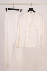 Stripe Satin Pajama Shirt & Pants 7500