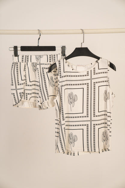 Pajama 2 Pieces T-Shirt cut & Shorts 7826