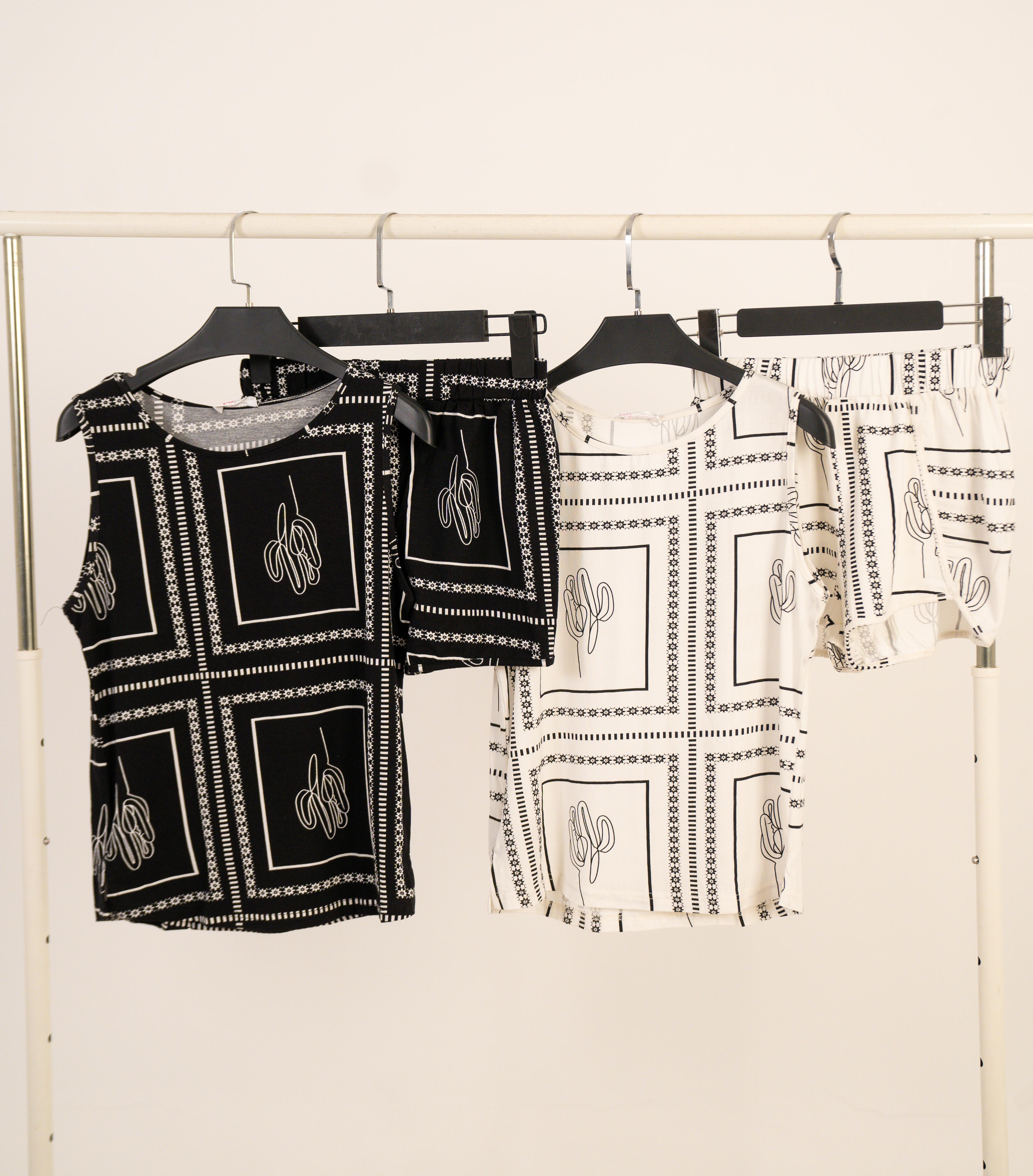 Pajama 2 Pieces T-Shirt cut & Shorts 7826