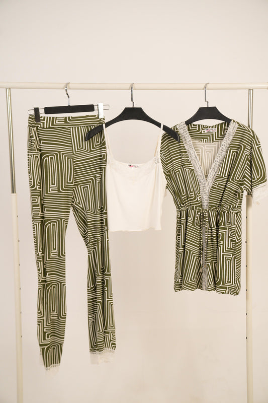 PAJAMA SHIRT & ROBE 8092