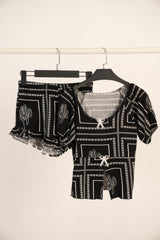 Pajama Crop-Top & Short's  7799