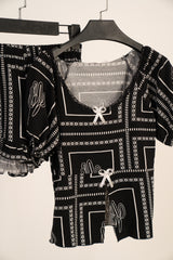 Pajama Crop-Top & Short's  7799