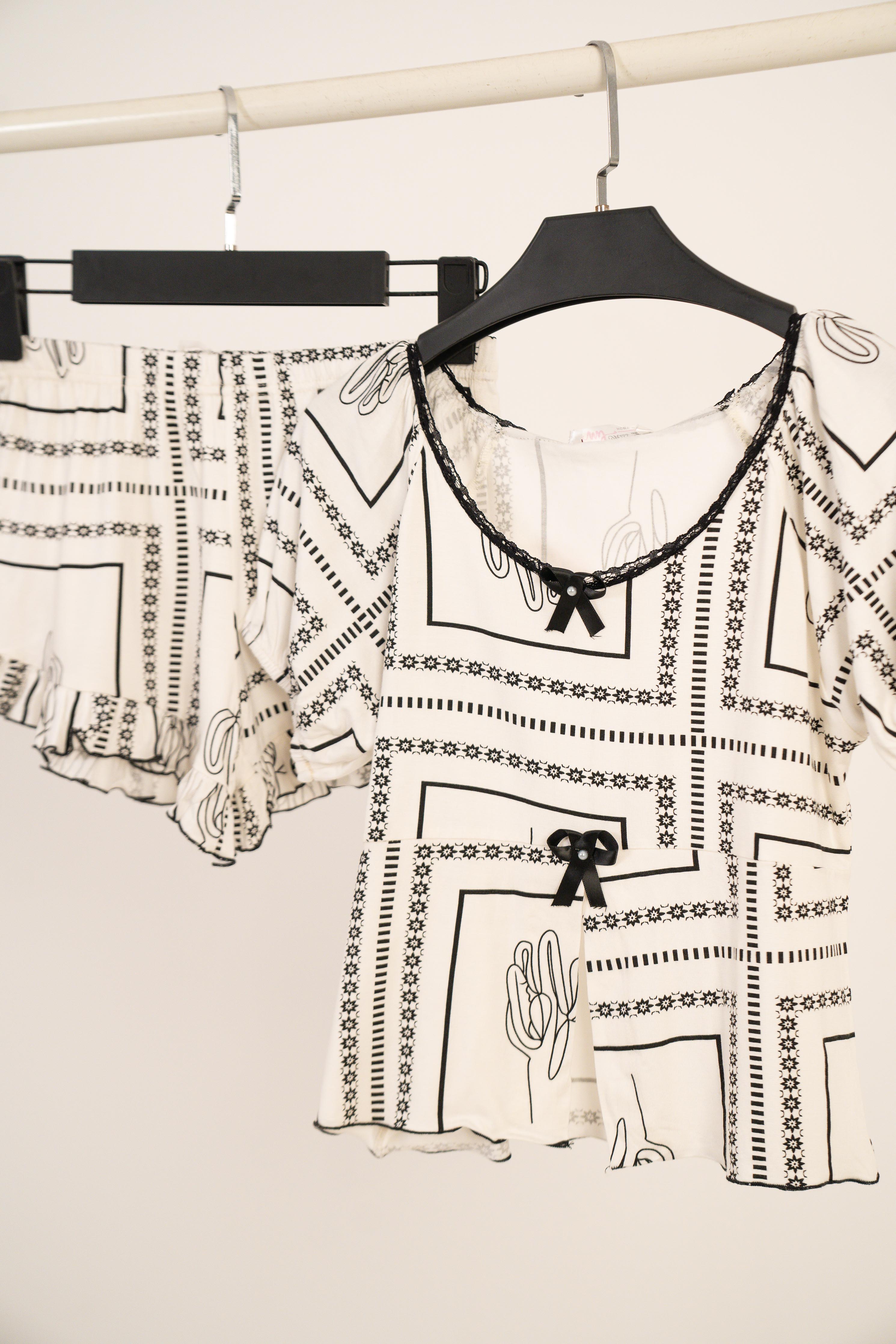 Pajama Crop-Top & Short's  7799