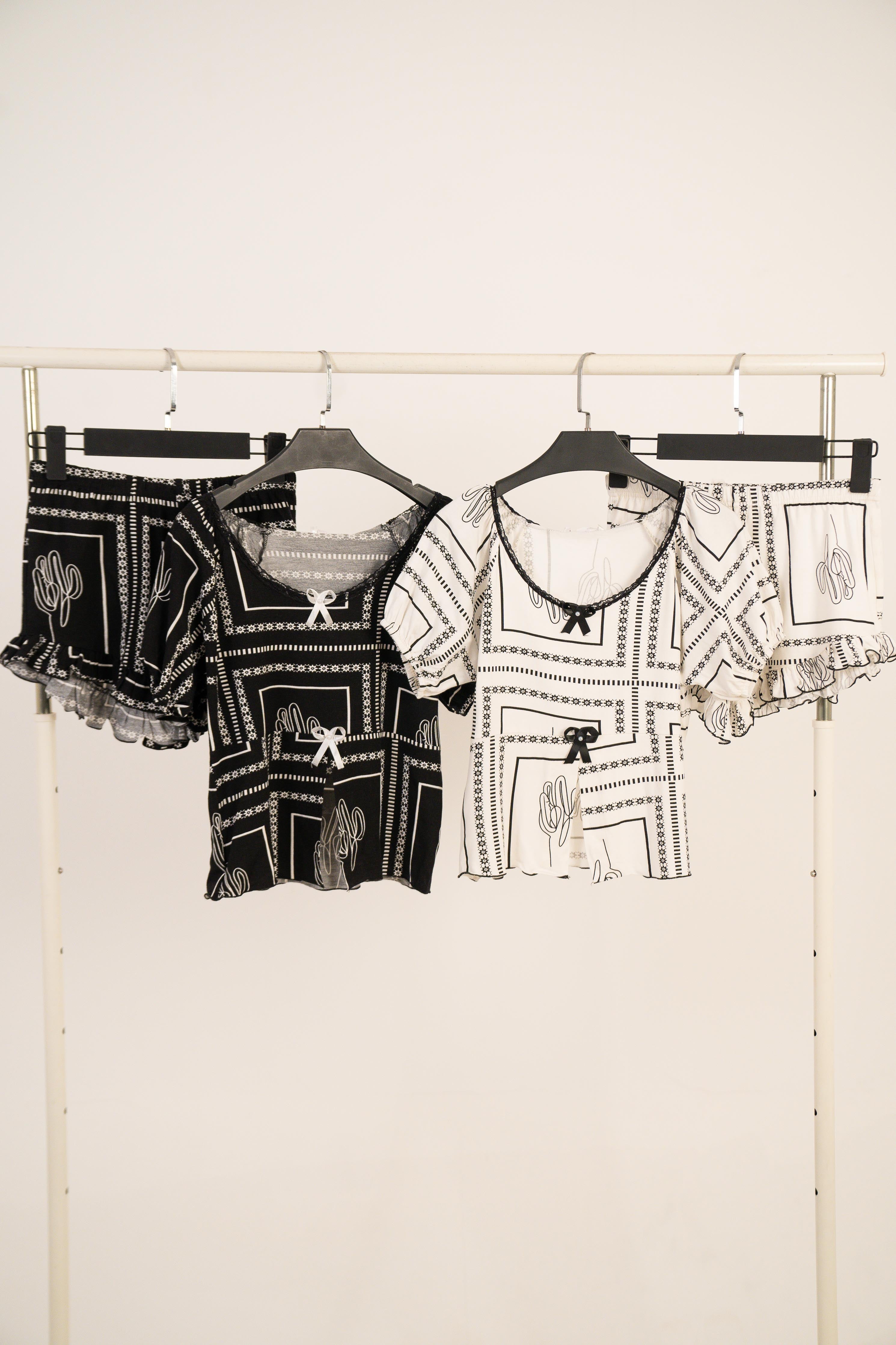 Pajama Crop-Top & Short's  7799