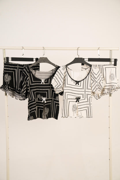Pajama Crop-Top & Short's  7799
