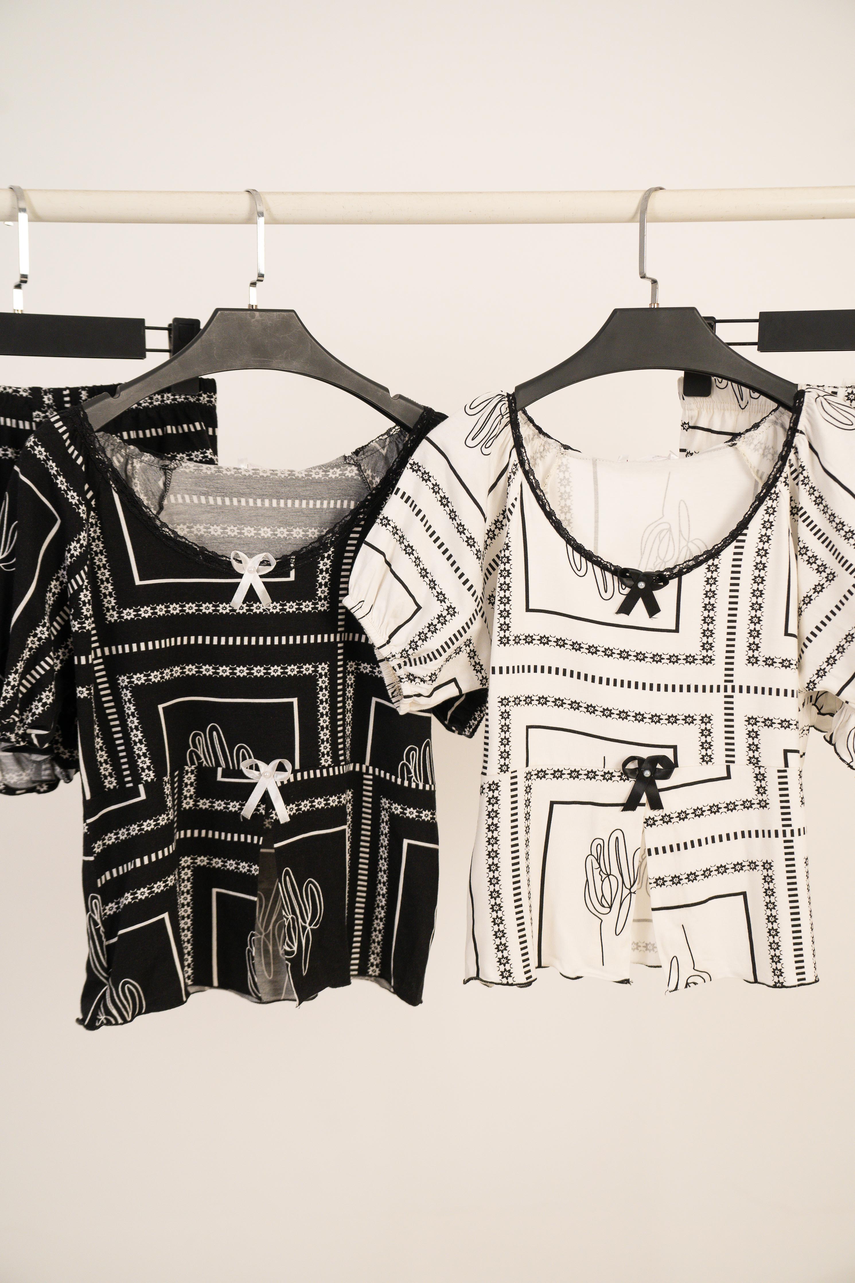 Pajama Crop-Top & Short's  7799