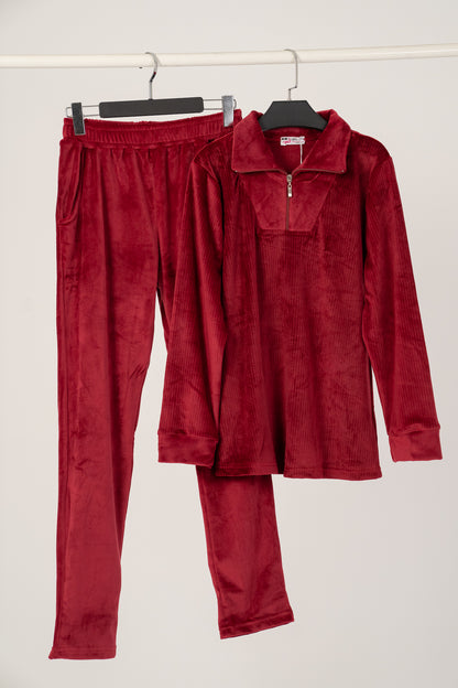 Pajama Velvet Half Zipper 9298