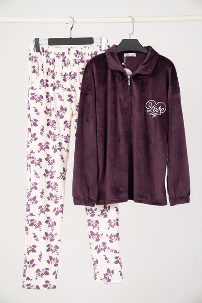 Pajama Velvet zipper 9302