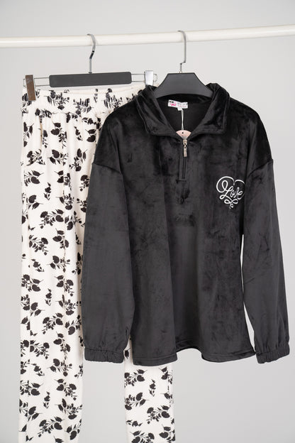 Pajama Velvet zipper 9302