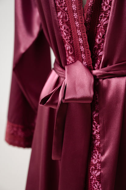 Short Robe Satin 632
